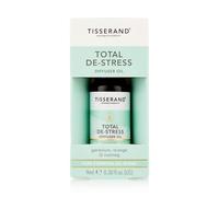 Tisserand Aromatherapy - Total De-Stress - Aromatherapy Diffuser Oil - with Geranium, Nutmeg and Orange - 100% Natural Pure Essential Oils - 9ml