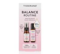 Tisserand - Balance Routine Kit - Blend of Clary Sage, Geranium and Rose Essential Oil - Natural Pure Essential Oils - Promote Positivity - 1 x 10ml Roller Ball and 1x9ml Mini Mist