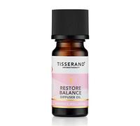 Tisserand - Restore Balance Diffuser Oil Perimenopause, Menopause and Menstruation Support for Women Rose, Clary Sage and Geranium 100 Percent Natural Essential Oils - 9ml