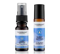 Tisserand - Sleep Routine Duo - Sleep Aid Blend of Jasmin, Sandalwood and Lavender Essential Oil - Natural Pure Essential Oils for Skin Free from Parabens - 10ml Roller Ball and 9ml Mini Mist