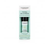 Tisserand Aromatherapy | Total De-Stress | Geranium Pulse Point Aromatherapy Rollerball With Nutmeg & Orange | 100% Pure Essential Oil Blend | 10ml