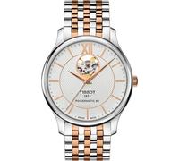 Tissot Men's Watch Tradition Powermatic 80 Open Heart Gold Rose Silver T06390722