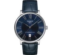 Tissot Blue Mens Analogue Watch Carson Premium Powermatic 80 T1224071604300