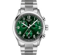 Tissot Chrono L 42mm, Swiss Quartz Chronograph Watch for Men, Stainless Steel Case, Green Dial