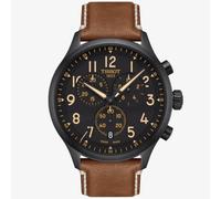 Tissot Men's Tan Leather XL Chrono Watch T1166173605203 Black