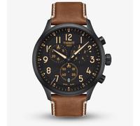 Tissot Men's Tan Leather XL Chrono Watch T1166173605203 Black