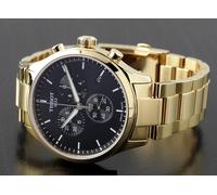 TISSOT CHRONO XL CLASSIC MENS WATCH STAINLESS STEEL GOLD STRAP WITH BLACK DIAL