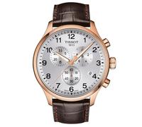 Tissot Chrono XL T116.617.36.037.00 Men's Chronograph Watch - 45mm Silver Dial Leather Strap