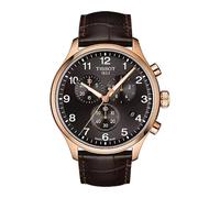 Tissot Chrono XL T116.617.36.057.01 Men's Chronograph Watch - 45mm Black Dial Leather Strap