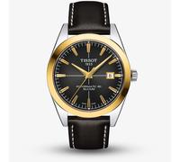 Tissot Gentleman 18k Yellow Gold Powermatic 80 Silicium Leather Strap Watch T927.407.46.061.01