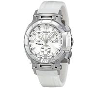 TISSOT Gifts and Jewels Co. Tissot T-Race Women's Chronograph Watch White Rubber Strap T0482171701700 Bracelet Strap