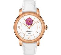 Tissot White Womens Analogue Watch Heart Flower T0502073701705