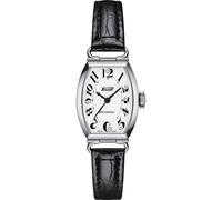 Tissot Heritage Porto Mechanical Small Lady T128.161.16.012.00 Women's Watch, Silver Dial, Black Leather Strap