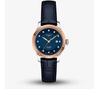 Tissot Ladies Le Locle Rose Gold Blue Leather Strap Watch T932.207.46.046.00
