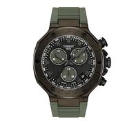 Tissot T-Race Quartz Chronograph Men's Khaki Green Silicone Strap Watch