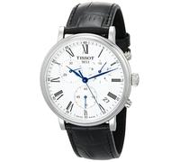 Tissot Men's Carson 316L Stainless Steel case Swiss Quartz Watch with Leather Strap, Black, 20 (Model: T1224171603300), Black, Quartz Watch, Black, Quartz Watch