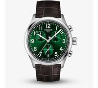 Tissot Mens Chrono L 42mm Green Dial Brown Leather Strap Watch T116.417.16.092.00