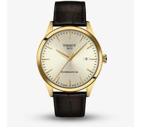 Tissot Mens Classic Dream Ivory Dial Brown Strap Watch T158.407.36.261.00