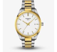Tissot Mens PR 100 Two Tone White Dial Date Watch T150.410.22.011.00