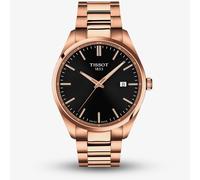 Tissot Mens PR100 Rose Gold Black Dial Date Watch T150.410.33.051.00