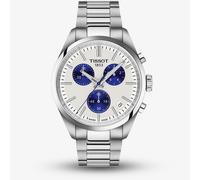 Tissot Mens PR100 White Dial Chronograph Bracelet Watch T150.417.11.011.00