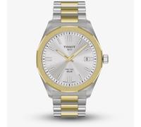 Tissot Mens PRC 100 Solar Silver Dial Two Tone Bracelet Watch T151.422.22.031.00