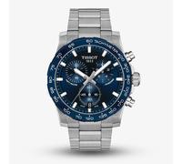 Tissot Mens SuperSport Blue Chronograph Dial Stainless Steel Bracelet Watch T125.417.11.041.00