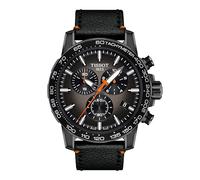 Tissot Mens Supersport Chrono Basketball Edition 316L Stainless Steel Case with Black PVD Coating Quartz Watch, Black, Leather, (T1256173608100)