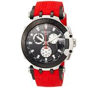 Tissot Men's T-Race Chrono Quartz Stainless Steel Casual Watch Red T1154172705100, Red, Quartz Movement