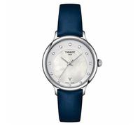 Tissot Odaci-t T1332101611600 Women's Watch - Mother Of Pearl Dial, Diamond Indices, Blue Leather Strap