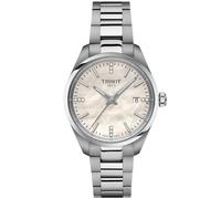 Tissot PR100 Ladies' MOP & Diamond Dial Stainless Steel Bracelet Watch
