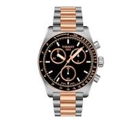 Tissot PR 516 Chronograph Black Dial & Two Tone Bracelet Watch
