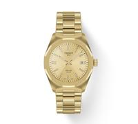 Tissot PRC 100 Solar 34mm Women's Yellow PVD Bracelet Watch