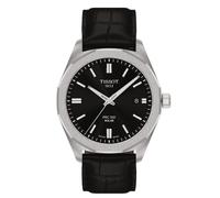 Tissot PRC 100 Solar 39mm Black Leather Strap Watch