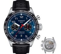 Tissot Prs 516 Automatic Chronograph T1316271604200 - Blue Dial, Black Leather Strap
