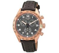 Tissot PRS 516 Chronograph T131.617.36.082.00 Men's Watch - 45mm Grey Dial Grey Leather Strap