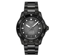 Tissot Seastar Men's Black Dial Stainless Steel Bracelet Watch