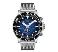 Tissot Seastar T120.417.11.041.02 Men's Watch - 45mm Navy Dial Mesh Bracelet