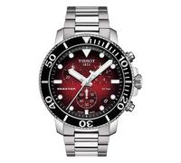 Tissot Seastar T120.417.11.421.00 Men's Watch - 45mm Red Dial Steel Bracelet