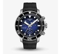 Tissot Seastar T120.417.17.041.00 Men's Chronograph Watch - 45mm Navy Dial Rubber Strap