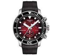 Tissot Seastar T120.417.17.421.00 Men's Watch - 42mm Red Dial Steel Bracelet