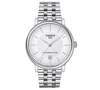 Tissot Silver Mens Analogue Watch Carson Premium Powermatic 80 T1224071103100