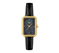 Tissot SRV Women's Diamond Black Mother Of Pearl Dial & Leather Strap Watch