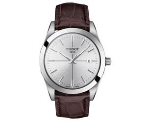 Tissot T-Classic T127.410.16.031.01 Men's Watch - 40mm Silver Dial Leather