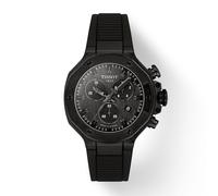 Tissot T-Race Black Dial Chronograph Black Silicone Strap Watch