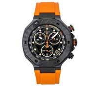 Tissot T-Race Chronograph PVD & Silicone Orange Strap Watch