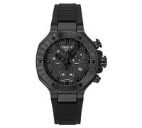 Tissot T-Race Black Dial Chronograph Black Silicone Strap Watch