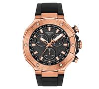 Tissot T-Race Men's Rose Gold Tone & Black Rubber Strap Watch