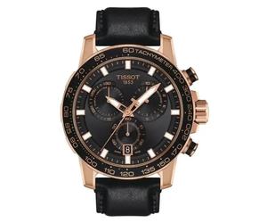 Tissot T-Sport T125.617.36.051.00 Men's Watch - 45.5mm Black Dial Leather