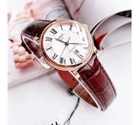 TISSOT T122.210.36.033.00 WOMENS WATCH BROWN LEATHER STRAP SILVER DIAL